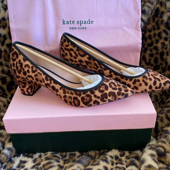 kate spade Shoes - NIB Kate spade haircalf Menorca leopard heels size 9